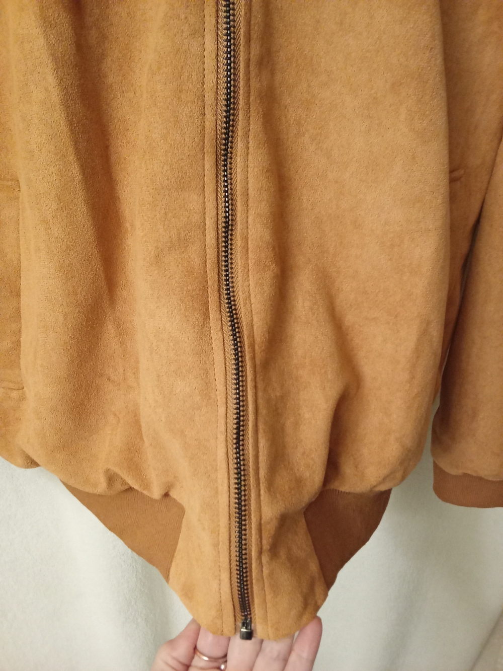 Classic Men's Zip Front Jacket in Camel - Picture 6 of 10